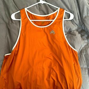 Tracksmith Orange tank top
